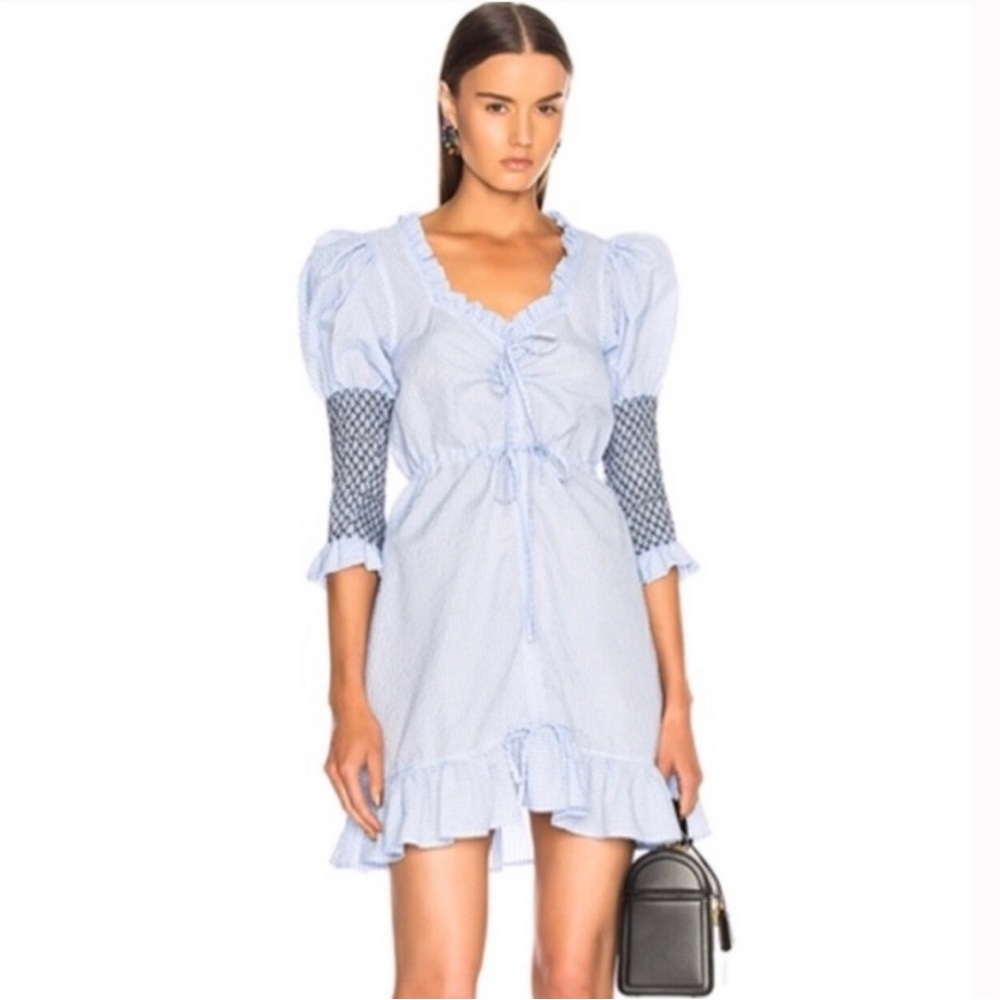 Ganni Charron Dress Blue XS
